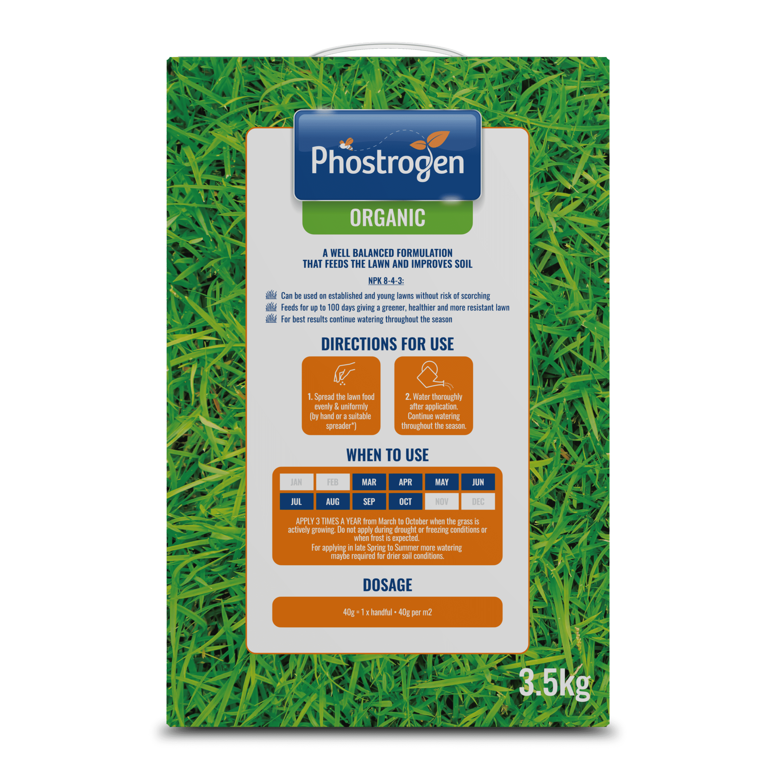 Phostrogen Organic Lawn Food Kg Seezon Uk